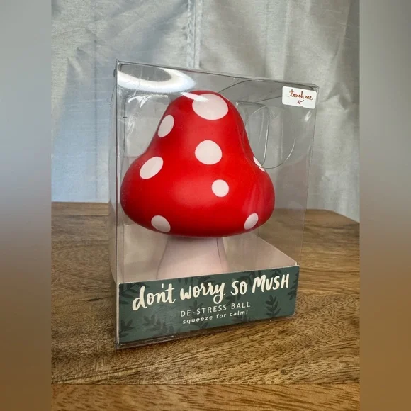 Red Mushroom De-Stress Ball - Picture 1 of 3